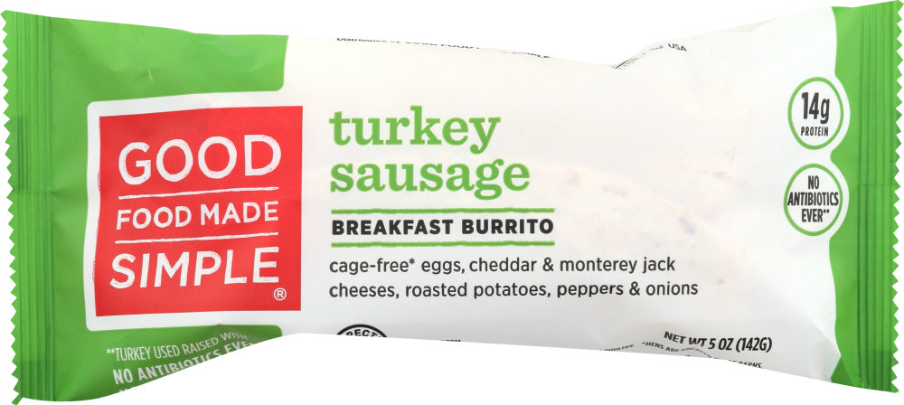 GOOD FOOD MADE SIMPLE: Turkey Sausage Breakfast Burrito, 5 oz - Vending Business Solutions