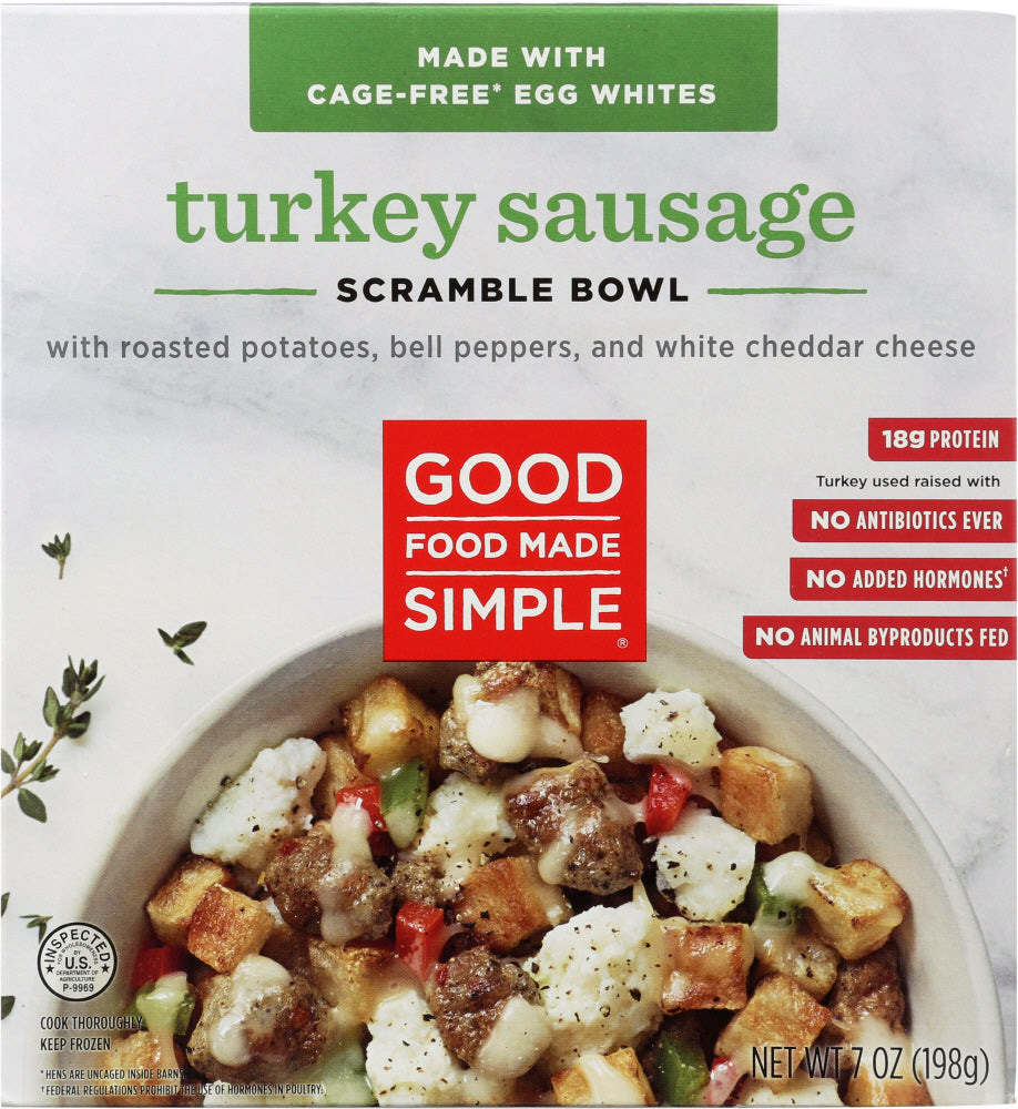 GOOD FOOD MADE SIMPLE: Turkey Sausage Breakfast Bowl, 7 oz - Vending Business Solutions