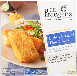 DR PRAEGER: Lightly Breaded Fish Fillets, 10.20 oz - Vending Business Solutions
