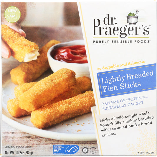 DR. PRAEGER'S: Lightly Breaded Fish Sticks, 10.2 oz - Vending Business Solutions