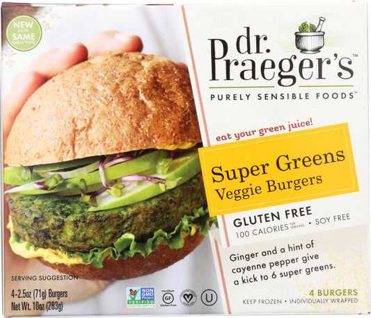 DR PRAEGER: Super Greens Veggie Burgers, 10 oz - Vending Business Solutions