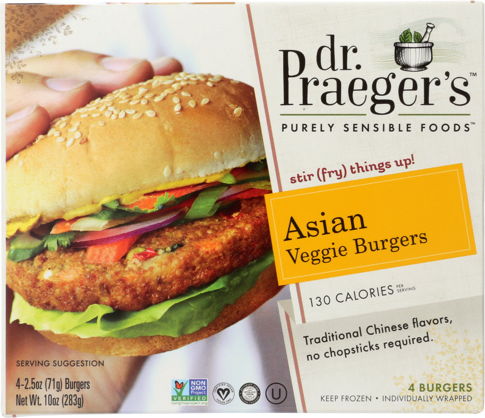 DR PRAEGER: Asian Veggie Burger, 10 oz - Vending Business Solutions