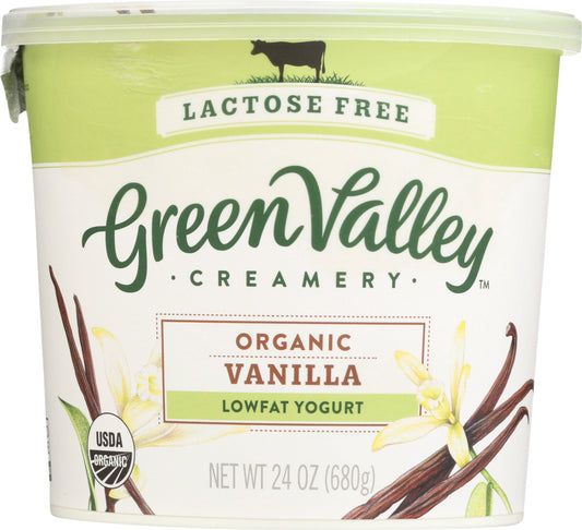 GREEN VALLEY CREAMERY: Organic Vanilla Low Fat Yogurt, 24 oz - Vending Business Solutions