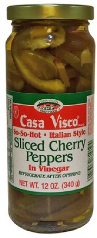 CASA VISCO: Sliced Cherry Pepper, 12 oz - Vending Business Solutions