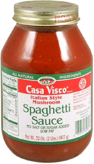 CASA VISCO: Pasta Sauce Mushroom, 32 oz - Vending Business Solutions
