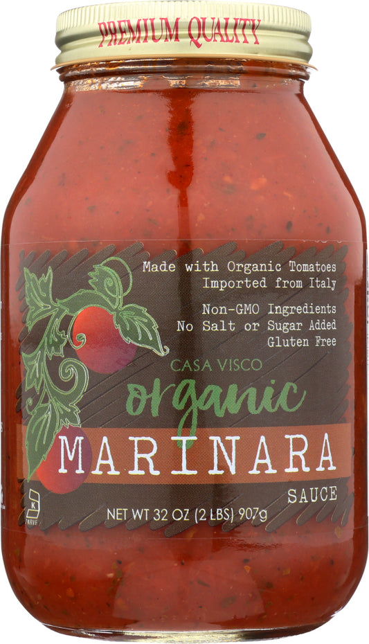 CASA VISCO: Organic Marinara Pasta Sauce, 32 oz - Vending Business Solutions