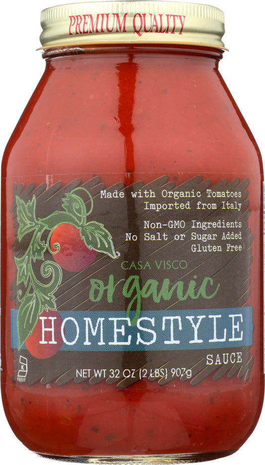 CASA VISCO: Organic Homestyle Pasta Sauce, 32 oz - Vending Business Solutions