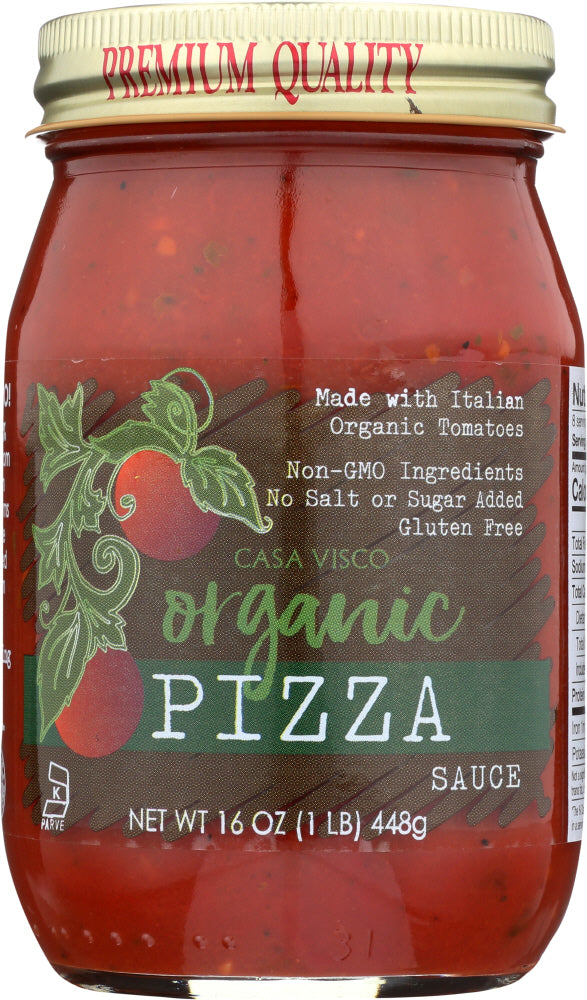 CASA VISCO: Organic Pizza Sauce, 16 oz - Vending Business Solutions