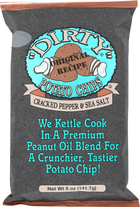 DIRTY POTATO CHIP: Chip Potato Cracked Pepper Sea Salt, 5 oz - Vending Business Solutions