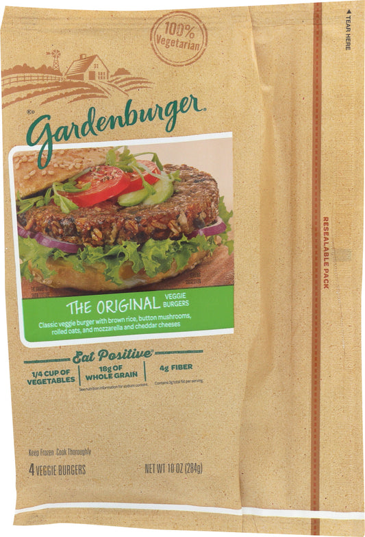 GARDENBURGER: Frozen The Original Veggie Burgers, 10 oz - Vending Business Solutions