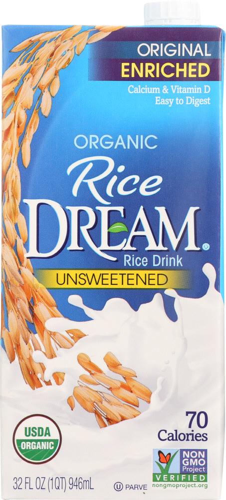 DREAM: Rice Dream Organic Rice Drink Enriched Unsweetened Original, 32 oz - Vending Business Solutions