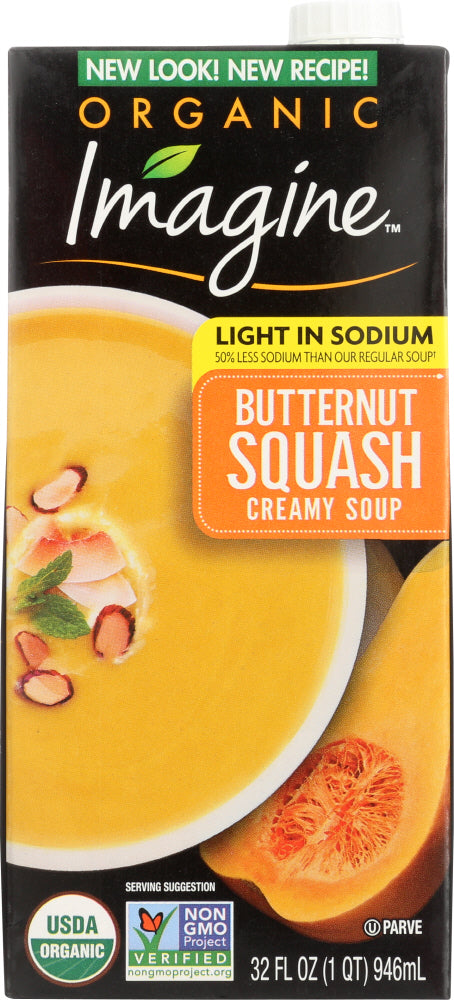 IMAGINE: Organic Soup Light in Sodium Creamy Butternut Squash Soup, 32 oz - Vending Business Solutions