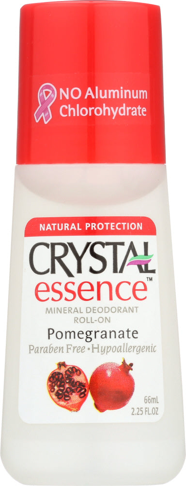 CRYSTAL ESSENCE: Mineral Deodorant Roll-On Pomegranate, 2.25 oz - Vending Business Solutions