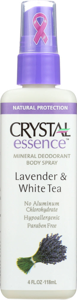 CRYSTAL BODY DEODORANT: Body Spray Lavender & White Tea, 4 oz - Vending Business Solutions