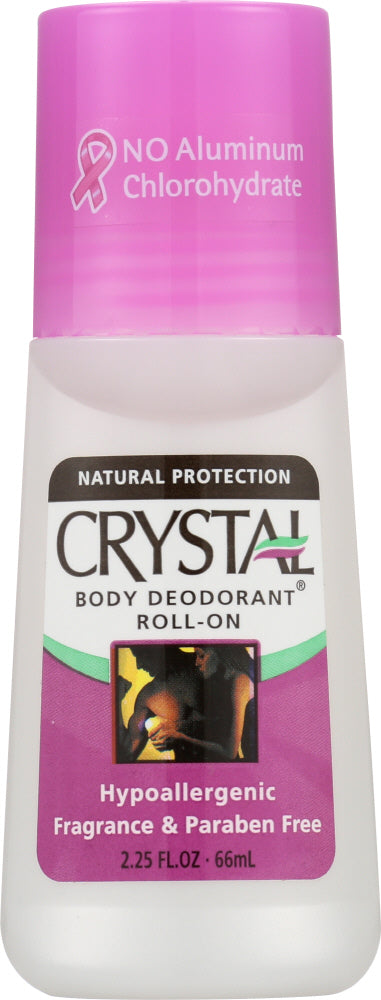 CRYSTAL BODY DEODORANT: Roll-On Fragrance Free, 2.25 oz - Vending Business Solutions
