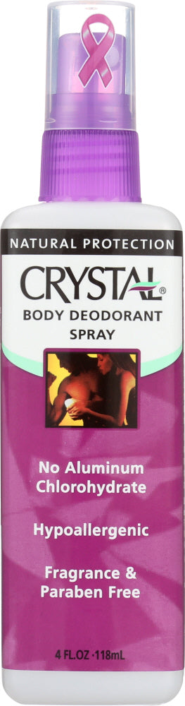 CRYSTAL BODY DEODORANT: Spray Hypoallergenic Fragrance and Paraben Free, 4 oz - Vending Business Solutions