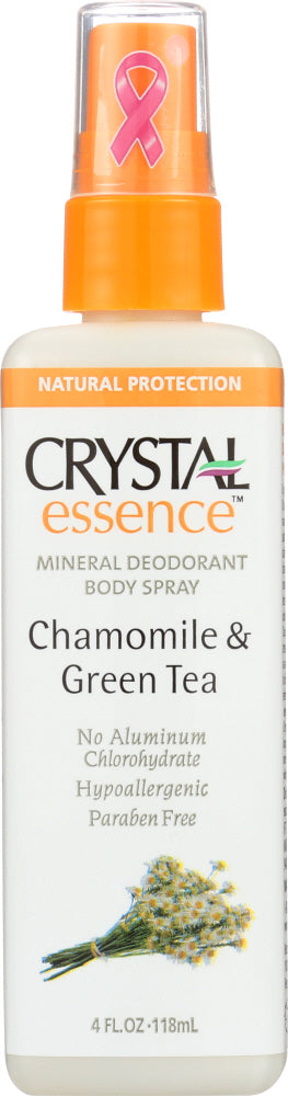 CRYSTAL BODY DEODORANT: Deodorant Spray Chamomile & Green Tea, 4 oz - Vending Business Solutions