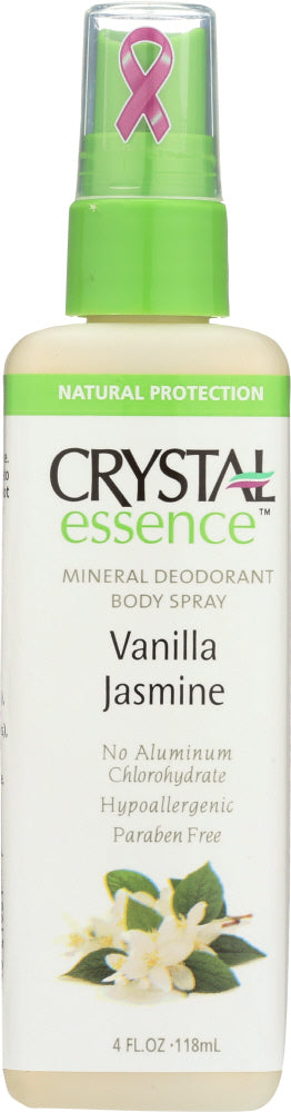 CRYSTAL BODY DEODORANT: Deodorant Spray Vanilla Jasmine, 4 oz - Vending Business Solutions