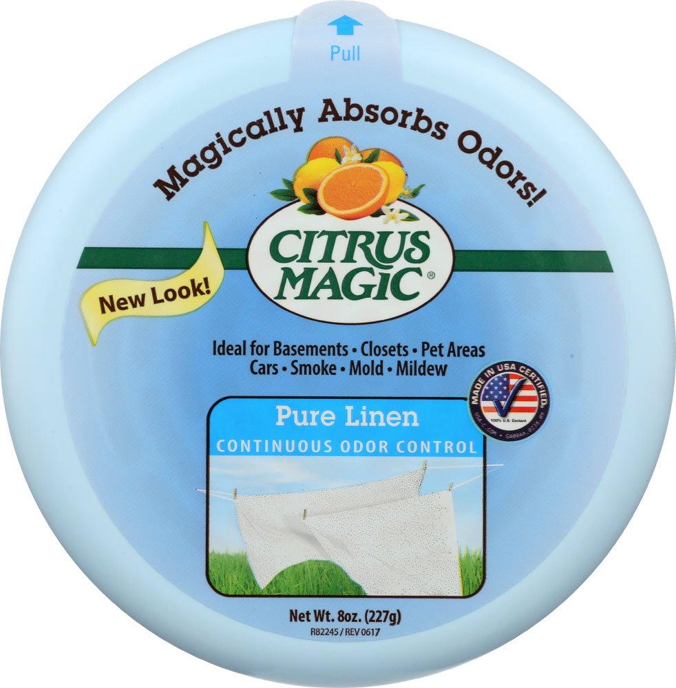 CITRUS MAGIC: Air Deodorizer Solid Pure Linen, 8 oz - Vending Business Solutions