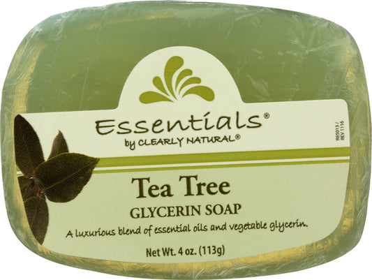 CLEARLY NATURAL: Glycerine Soap Bar Tea Tree, 4 oz - Vending Business Solutions