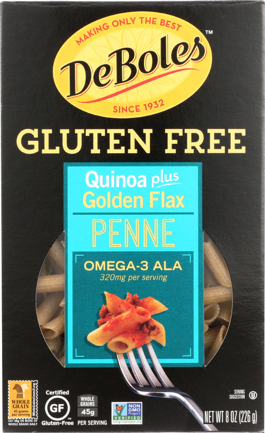 DEBOLES: Gluten-Free Quinoa Flax Pasta Penne, 8oz - Vending Business Solutions