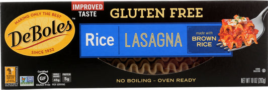 DEBOLES: Rice Lasagna Gluten Free, 10 oz - Vending Business Solutions