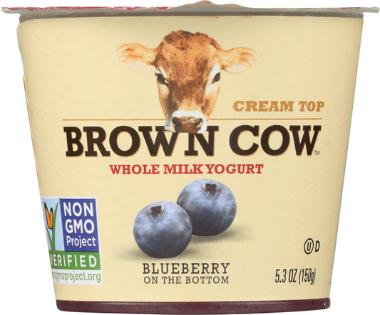BROWN COW: Yogurt Blueberry On The Bottom Cream Top, 5.3 oz - Vending Business Solutions