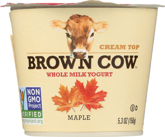 BROWN COW: Yogurt Cream Top Maple, 5.3 oz - Vending Business Solutions