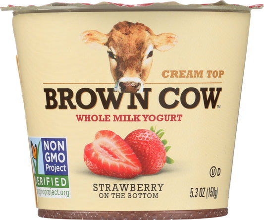 BROWN COW: Yogurt Cream Top Strawberry, 5.3 oz - Vending Business Solutions