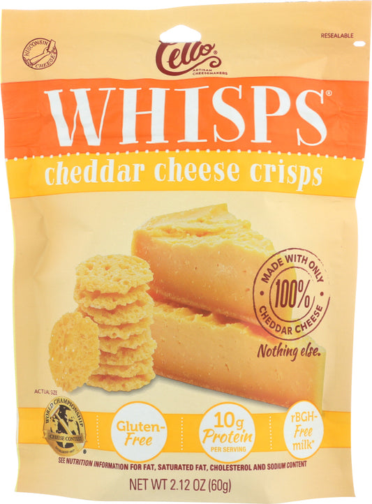 CELLO: WHISPS CHEESE CRISPS CHEDDAR (2.120 OZ) - Vending Business Solutions