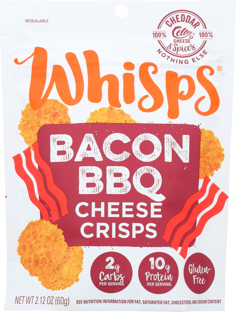 CELLO: Whisps Bacon BBQ Cheese Crisps, 2.12 oz - Vending Business Solutions