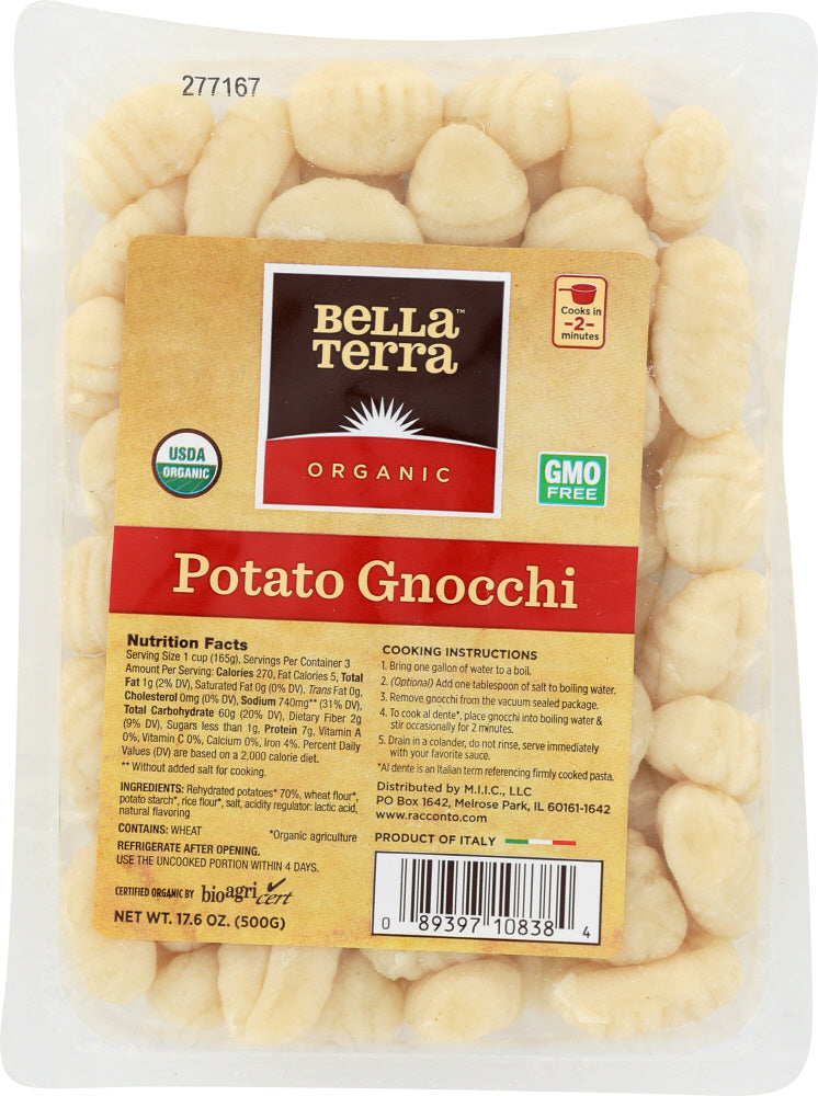 BELLA TERRA: Organic Pasta Potato Gnocchi, 17.6 oz - Vending Business Solutions