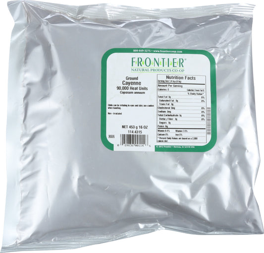 FRONTIER NATURAL PRODUCTS: Ground Cayenne 90000 Heat Units, 16 oz - Vending Business Solutions