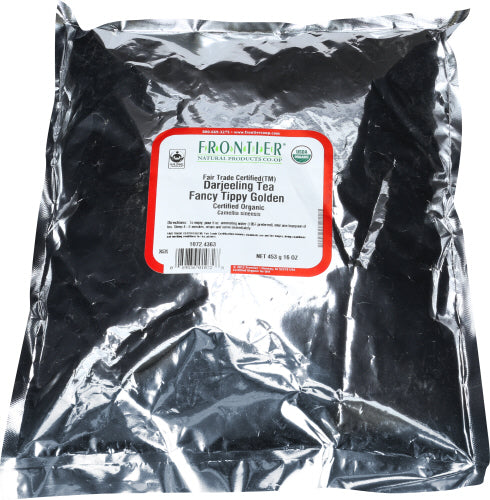 FRONTIER HERB: Tea Organic Darjeeling Tea Fancy Tippy, 16 oz - Vending Business Solutions