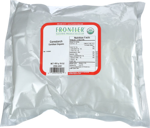 FRONTIER HERB: Organic Cornstarch, 16 oz - Vending Business Solutions