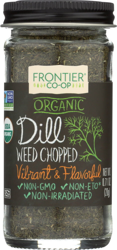 FRONTIER HERB: Organic Dill Weed Chopped Bottle, 0.71 oz - Vending Business Solutions