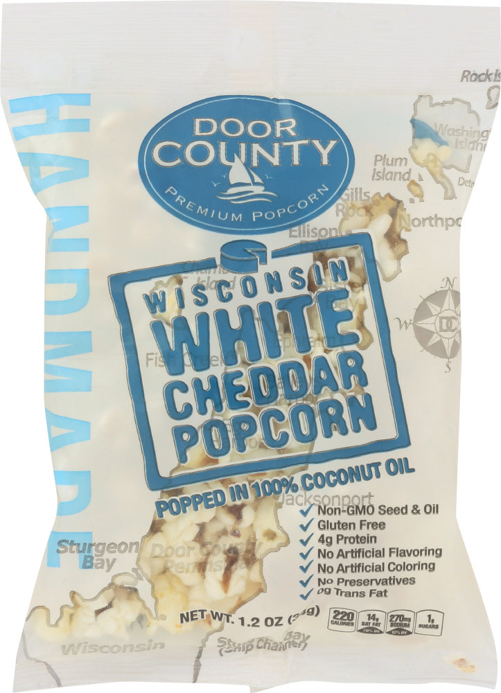 DOOR COUNTY POTATO CHIPS: Popcorn White Cheddar, 1.2 oz - Vending Business Solutions