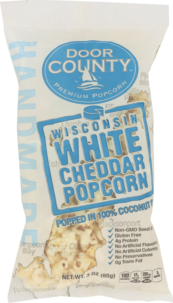 DOOR COUNTY POTATO CHIPS: Popcorn White Cheddar, 3 oz - Vending Business Solutions