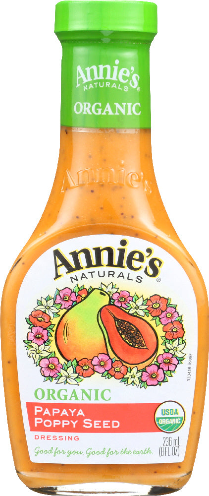 ANNIES HOMEGROWN: Organic Papaya Poppy Seed Dressing, 8 oz - Vending Business Solutions