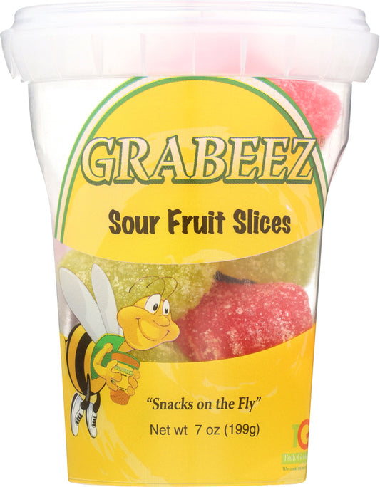 GRABEEZ SNACK CUPS: Sour Fruit Slices Snack Cup, 7 oz - Vending Business Solutions