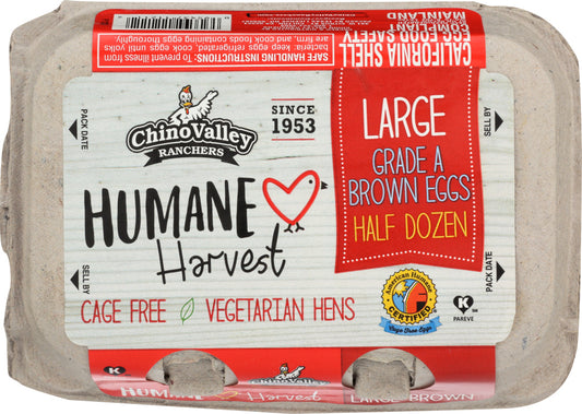 CHINO VALLEY: Humane Harvest Large Brown Eggs, 6 count - Vending Business Solutions