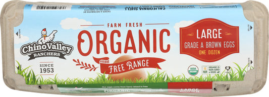 CHINO VALLEY: Organic Free Range Large Brown Eggs, 1 dz - Vending Business Solutions
