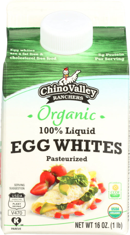 CHINO VALLEY: Organic 100% Liquid Egg Whites, 16 oz - Vending Business Solutions