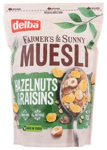 DELBA: Hazelnuts and Raisins Muesli, 26.5 oz - Vending Business Solutions