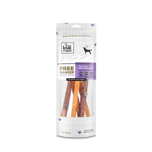 I&LOVE&YOU: Free Ranger Beef Bully Stix Dog Chews, 3.5 oz - Vending Business Solutions