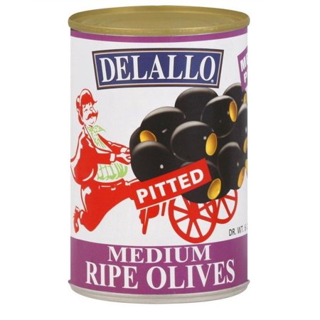 DELALLO: Olive Black Pitted Medium, 6 oz - Vending Business Solutions