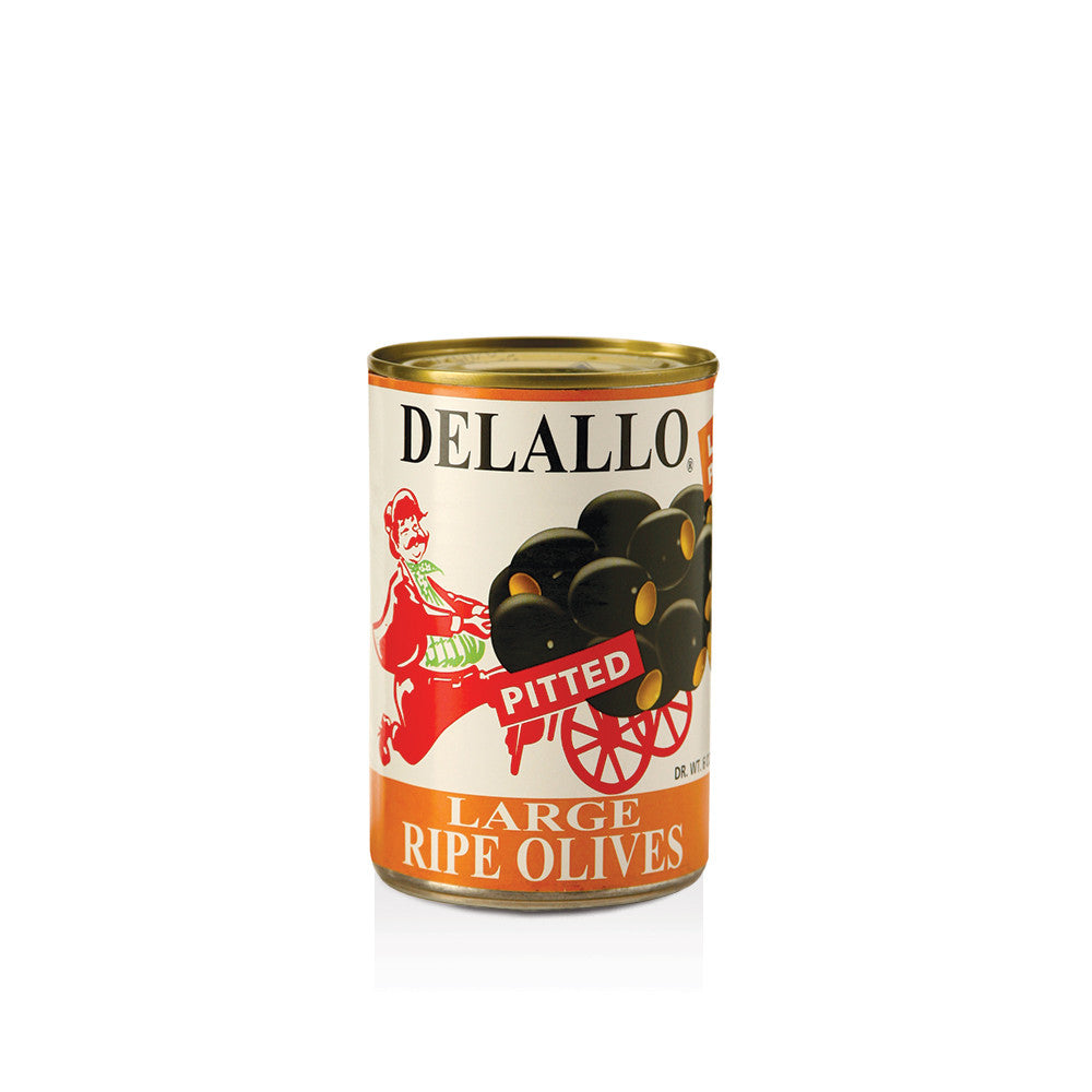 DELALLO: Olive Black Pitted Large, 6 oz - Vending Business Solutions