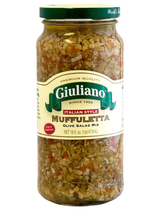 GIULIANO: Muffuletta Olive Salad Mix, 16 oz - Vending Business Solutions