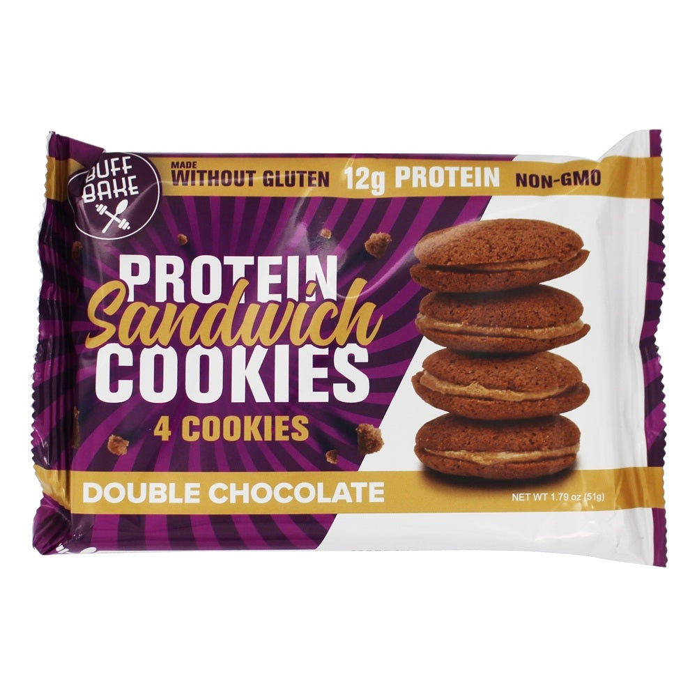 BUFF BAKE: Protein Sandwich Cookies Double Chocolate, 1.79 oz - Vending Business Solutions
