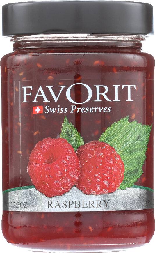 FAVORIT: Preserve Raspberry, 12.3 oz - Vending Business Solutions